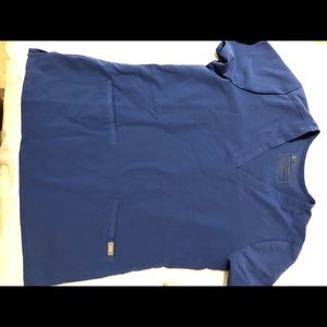 Denim blue casma figs top size sm